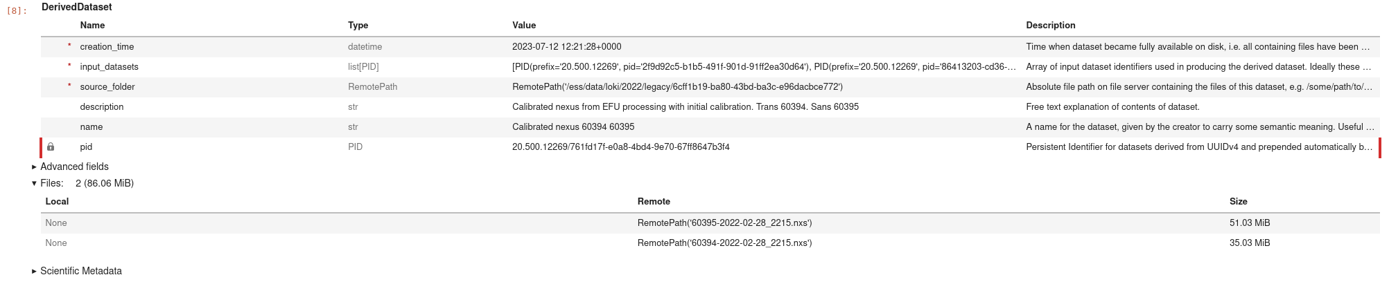 Dataset view in jupyter notebook 3